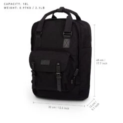 Doughnut Macaroon Large Cordura Black Series Backpack -Doughnut Doughnut Macaroon Large Cordura Black Series Backpack Black 8 1 85a104cb d044 496c 8c53 634000f5d738