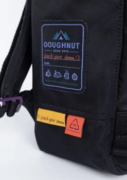 Happy Camper Series Macaroon Backpack In Black -Doughnut Doughnut Officials D010HA 0003 F Happy Camper Macaroon Rave Festival Backpack BLK d2 1