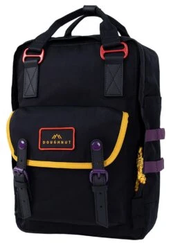 Happy Camper Series Macaroon Backpack In Black -Doughnut Doughnut Officials D010HA 0003 F Happy Camper Macaroon Rave Festival Backpack BLK s