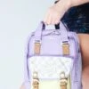 Kaleido Series Macaroon Mini Backpack In Buttery Checked 1 Kaleido Series Macaroon Mini Backpack In Buttery Checked -Doughnut Doughnut Officials D124KD 000194 F Kaleido Series Macaroon Mini Rave Festival Backpack BUT m 1