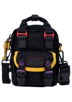 Happy Camper Series Macaroon Tiny Crossbody Bag In Black 13 Happy Camper Series Macaroon Tiny Crossbody Bag In Black -Doughnut Doughnut Officials D226HA 0003 F Happy Camper Macaroon Tiny Rave Cute Crossbody Bags BLK 1