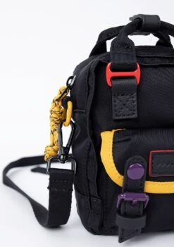 Happy Camper Series Macaroon Tiny Crossbody Bag In Black 12 Happy Camper Series Macaroon Tiny Crossbody Bag In Black -Doughnut Doughnut Officials D226HA 0003 F Happy Camper Macaroon Tiny Rave Cute Crossbody Bags BLK d2 1