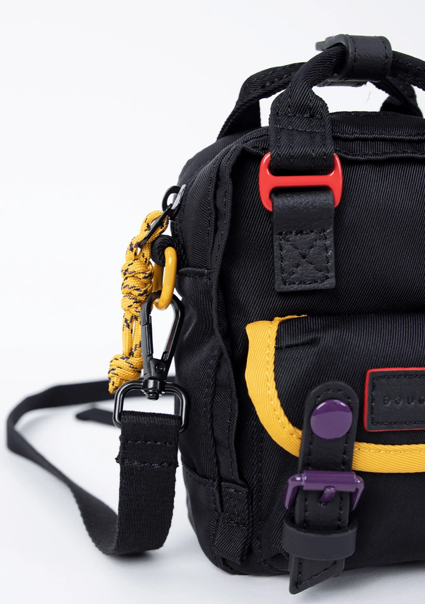 Happy Camper Series Macaroon Tiny Crossbody Bag In Black 7 Happy Camper Series Macaroon Tiny Crossbody Bag In Black - Image 5