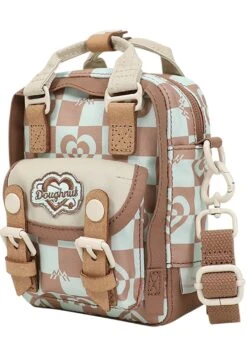 Kaleido Series Macaroon Tiny Crossbody Bag In Mushroom Checked -Doughnut Doughnut Officials D226KD 000195 F Kaleido Series Macaroon Tiny Rave Cute Crossbody Bags MUS s 1