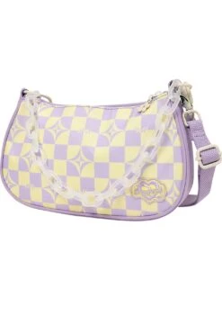 Kaleido Series Priestess Crossbody Bag In Buttery Checked -Doughnut Doughnut Officials D366KD 000194 F Kaleido Series Priestess Rave Cute Crossbody Bags BUT s 1