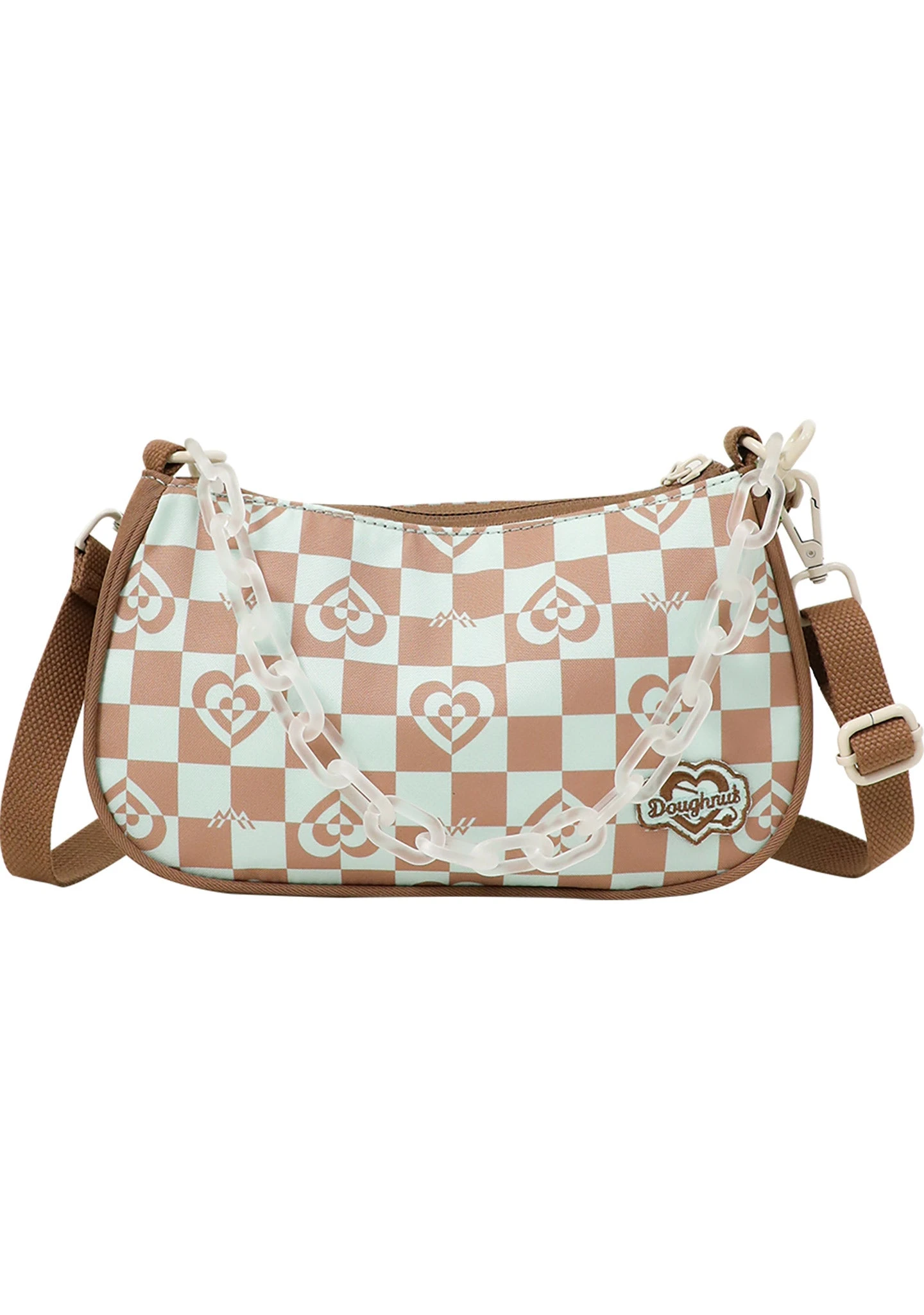 Kaleido Series Priestess Crossbody Bag In Mushroom Checked 4 Kaleido Series Priestess Crossbody Bag In Mushroom Checked - Image 2