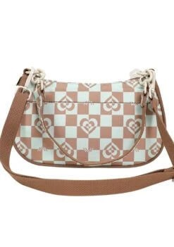 Kaleido Series Priestess Crossbody Bag In Mushroom Checked -Doughnut Doughnut Officials D366KD 000195 F Kaleido Series Priestess Rave Cute Crossbody Bags MUS b