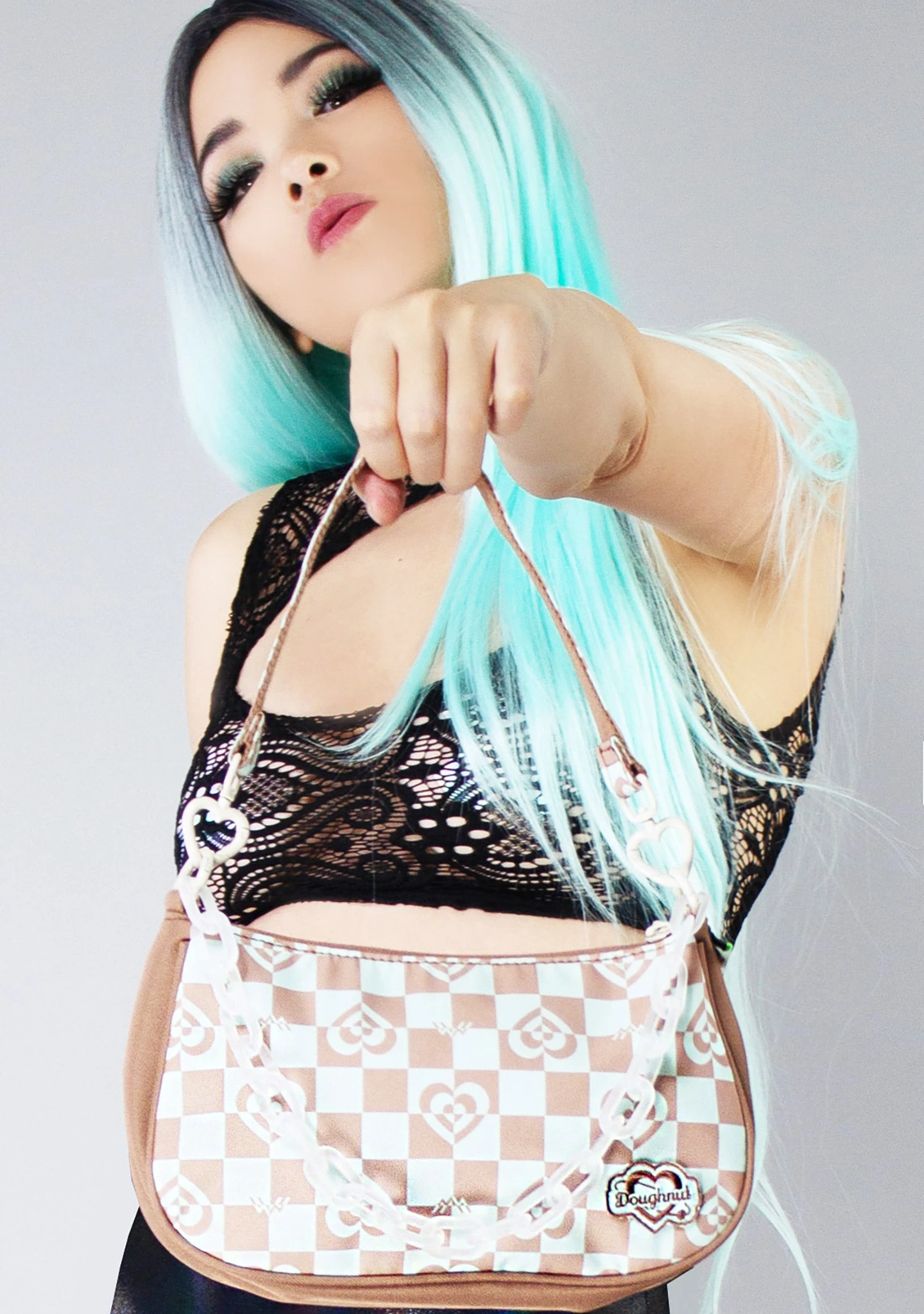 Kaleido Series Priestess Crossbody Bag In Mushroom Checked 3 Kaleido Series Priestess Crossbody Bag In Mushroom Checked