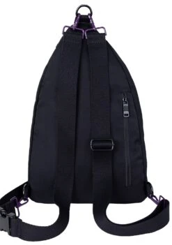 Happy Camper Series Hammock Sling & Backpack In Black -Doughnut Doughnut Officials D396HA 0003 F Happy Camper Hammock Sling Rave Festival Backpack BLK b