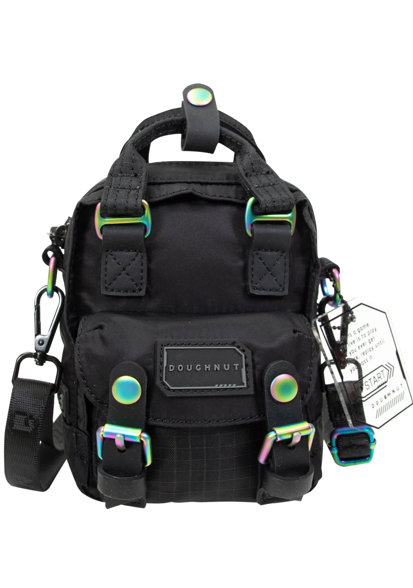 Gamescape Series Macaroon Tiny Crossbody Bag In Black 4 Gamescape Series Macaroon Tiny Crossbody Bag In Black - Image 2