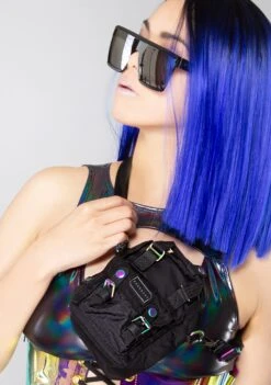 Gamescape Series Macaroon Tiny Crossbody Bag In Black