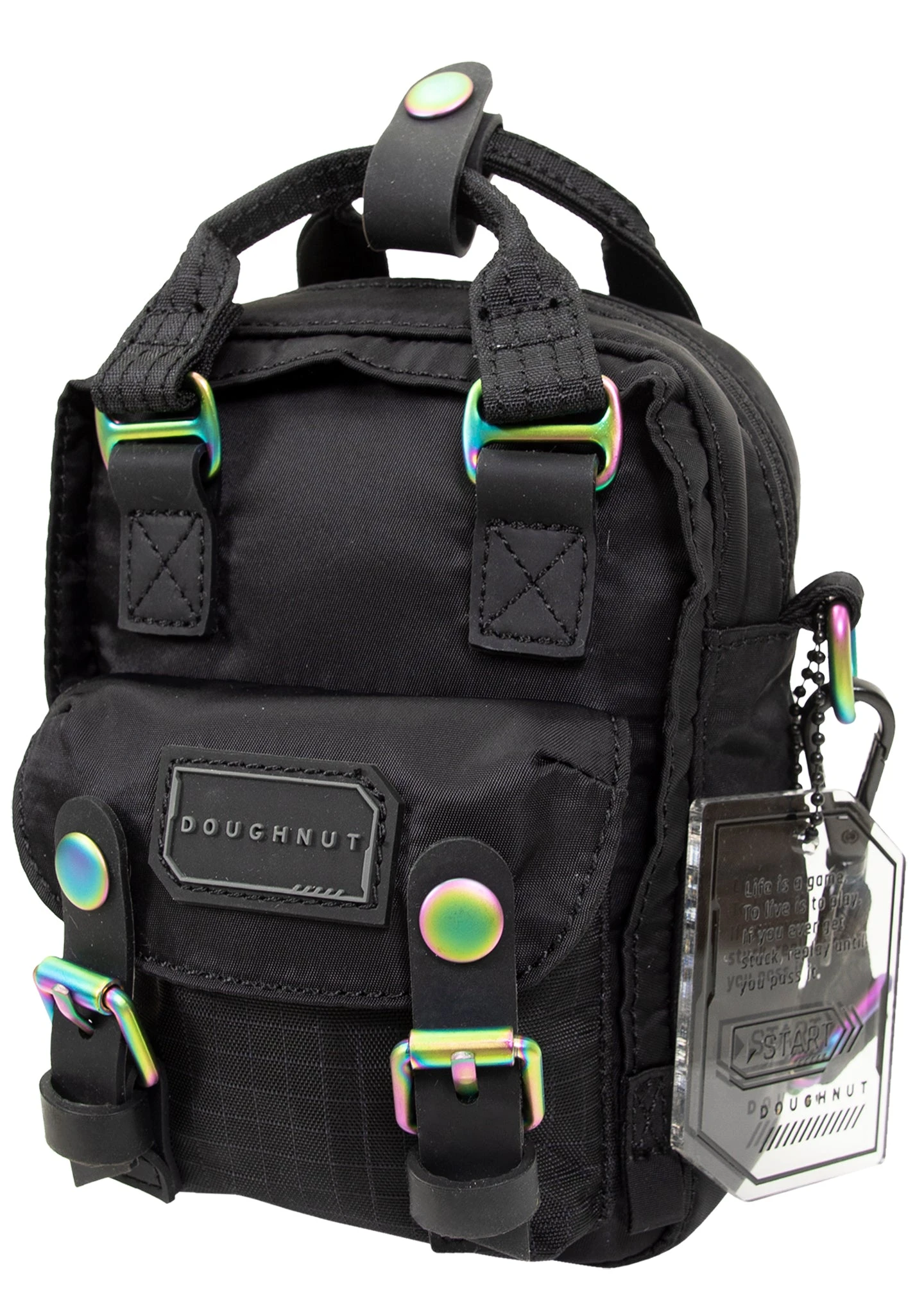 Gamescape Series Macaroon Tiny Crossbody Bag In Black 5 Gamescape Series Macaroon Tiny Crossbody Bag In Black - Image 3